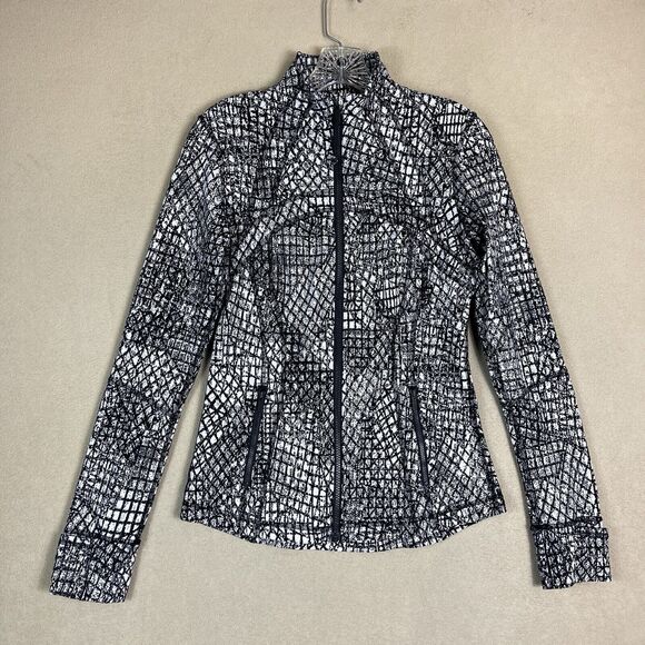 Lululemon Sweater Womens 8 Black White Define Jacket Full Zip Adult - Picture 1 of 13